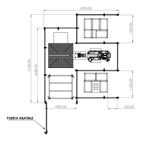 Plano de diseño de robot a medida